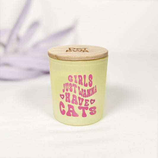 Candela gialla "Girls just wanna have cats" 🐈 Camomilla