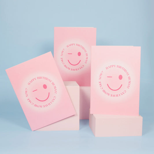 Greeting card "Happy birthday human" 01