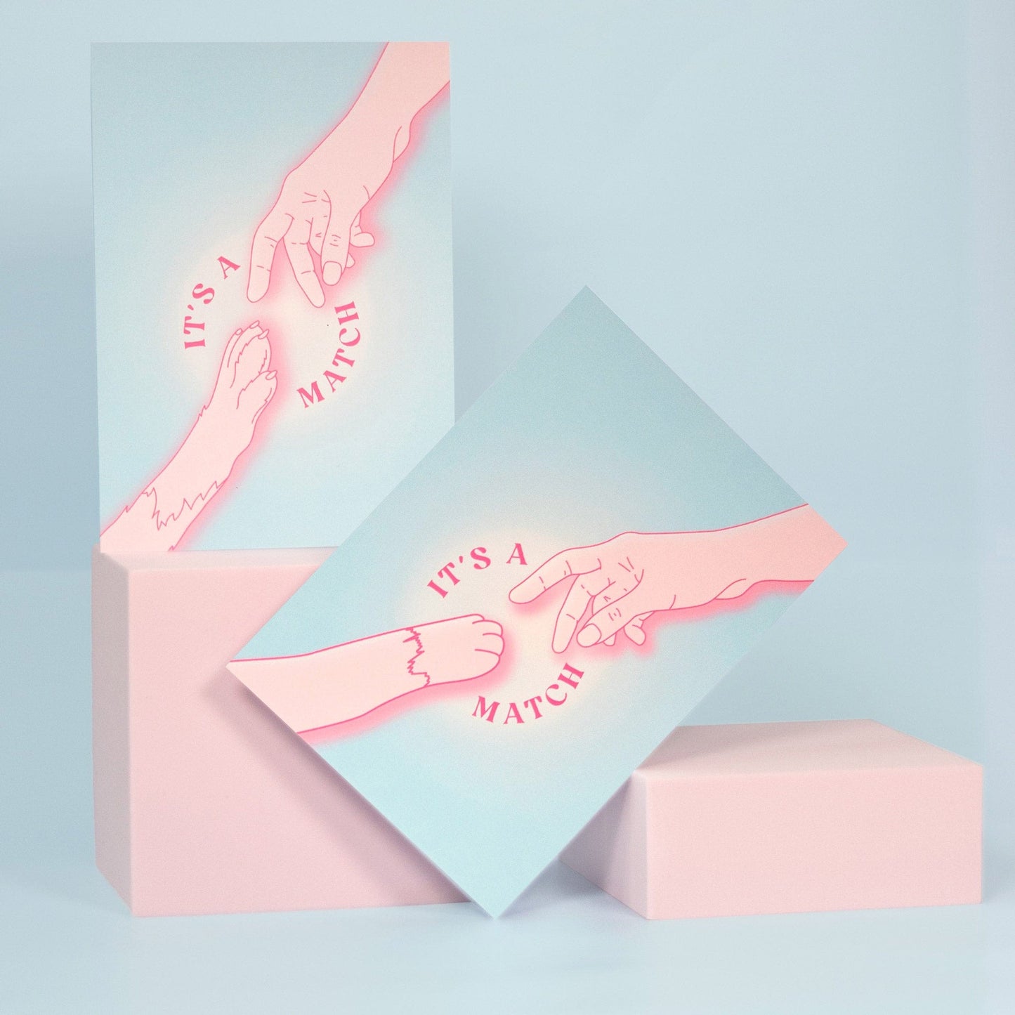 Greeting card "It's a match"