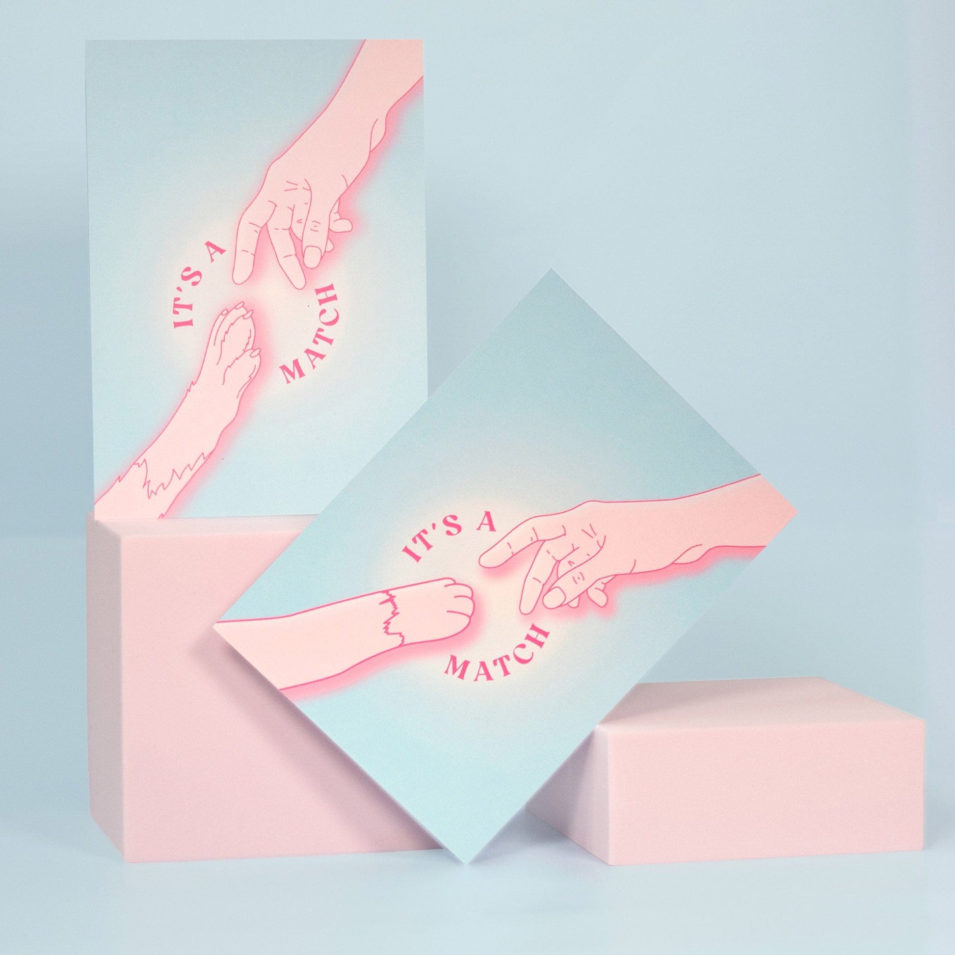 Greeting card "It's a match"