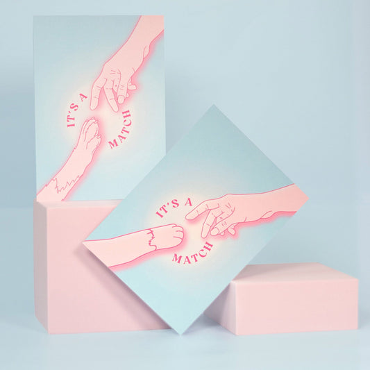 Greeting card "It's a match"