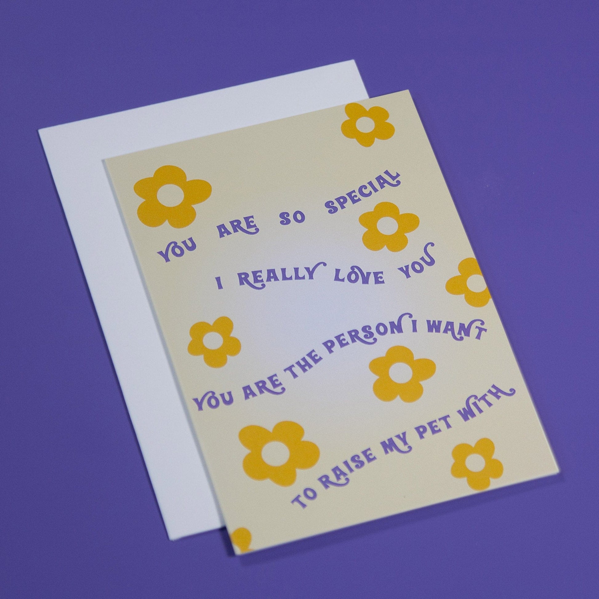 Greeting card "You are the person I want to raise my pet with" 02