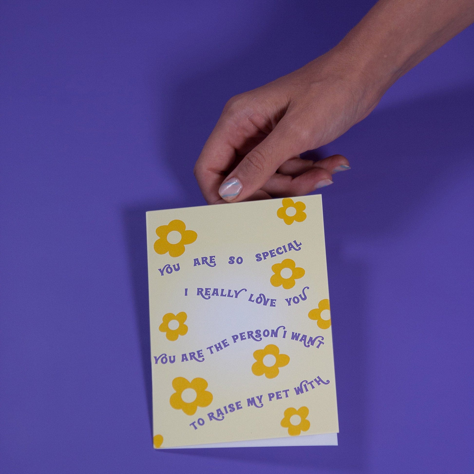 Greeting card "You are the person I want to raise my pet with" 03