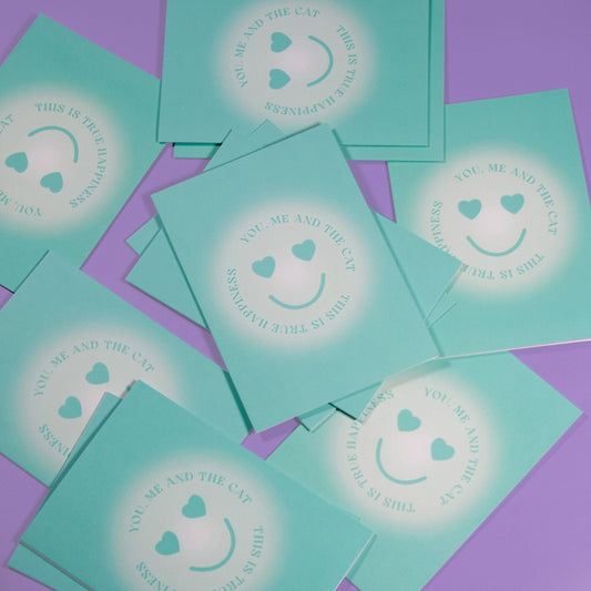 Greeting card "You and me" cat