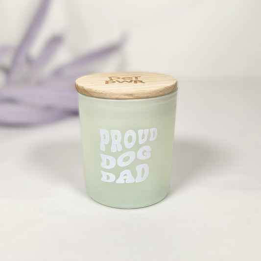Green candle "Proud dog dad"‍♂️