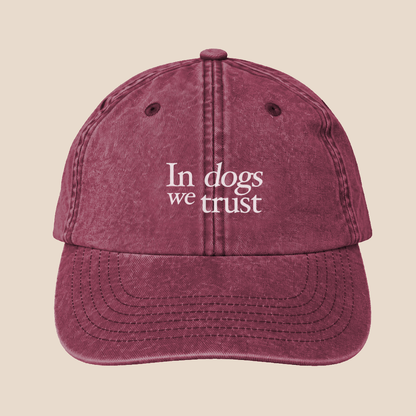 Cappellino "In Dogs We Trust"
