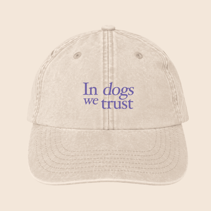 Cappellino "In Dogs We Trust"