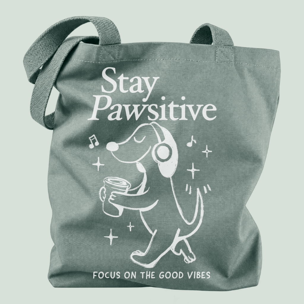 Tote bag "Stay Pawsitive"