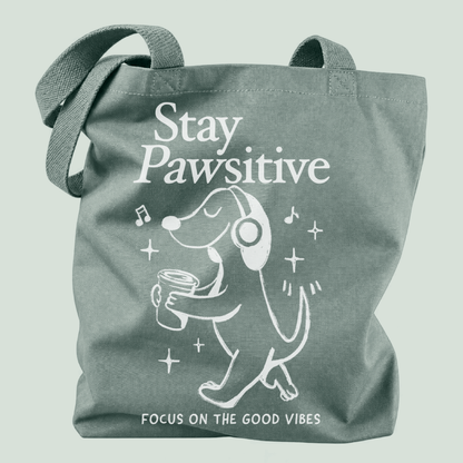 Tote bag "Stay Pawsitive"