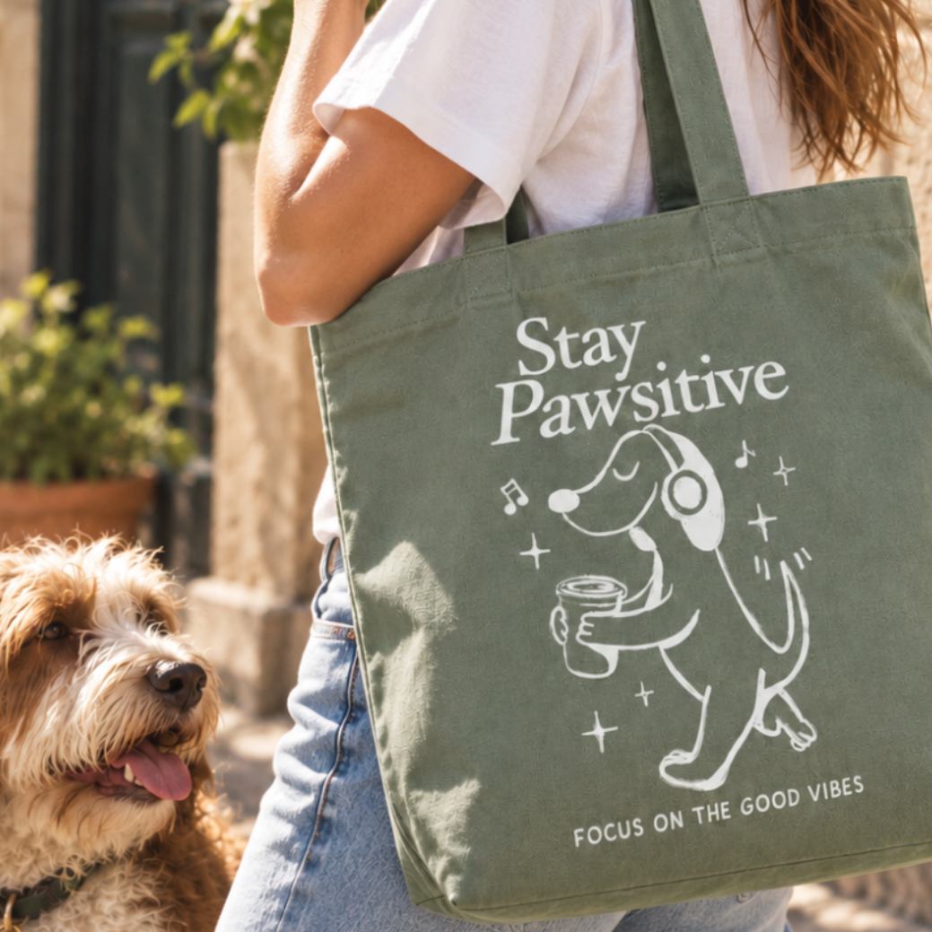 Tote bag "Stay Pawsitive"