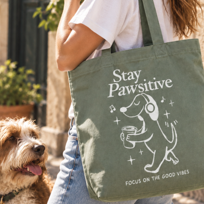 Tote bag "Stay Pawsitive"