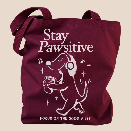 Tote bag "Stay Pawsitive"