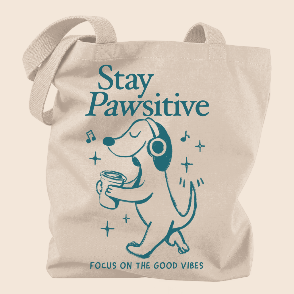 Tote bag "Stay Pawsitive"