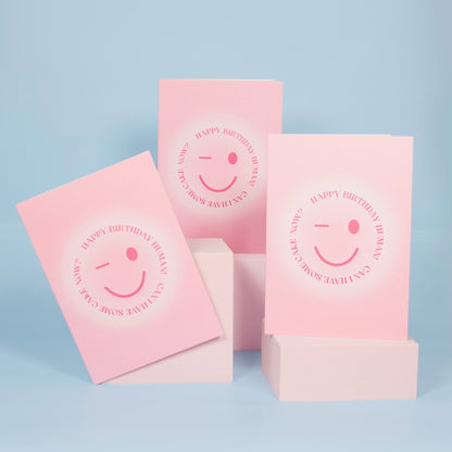 Greeting card "Happy birthday human" 01