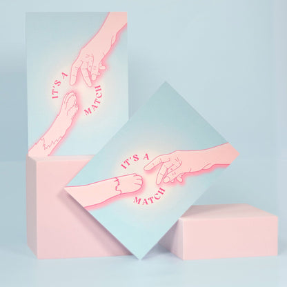 Greeting card "It's a match"