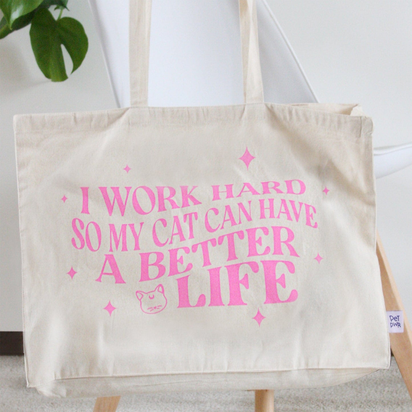 Maxi bag" I work hard so my cat can have a better life" 🐈 02