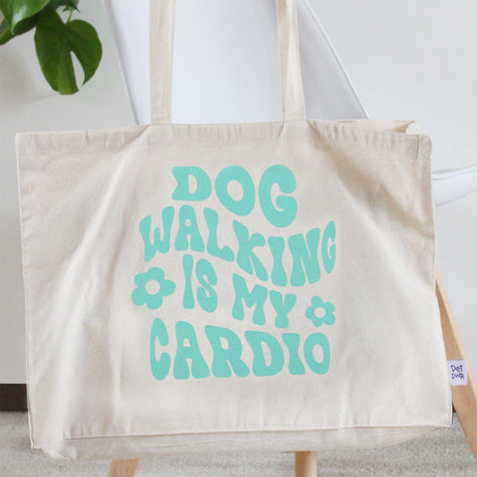 Maxi bag "Dog walking is my cardio" 🐶 zoom